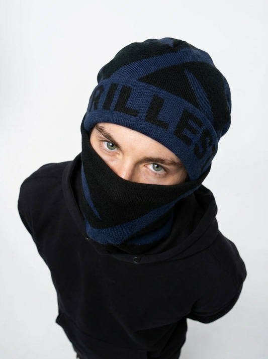 Infinity Beanie Navy/Black (REVERSIBLE)